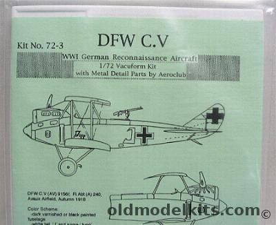 Sierra 1/72 DFW C.V (CV), 72-3 plastic model kit